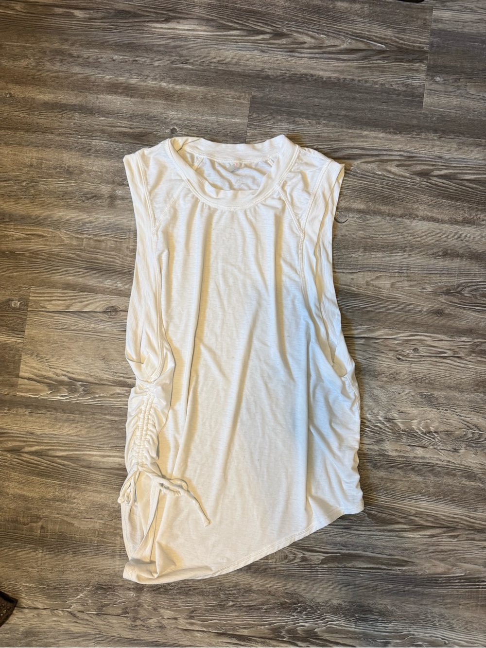 FP Movement by Free People white Side-Ruched Tank